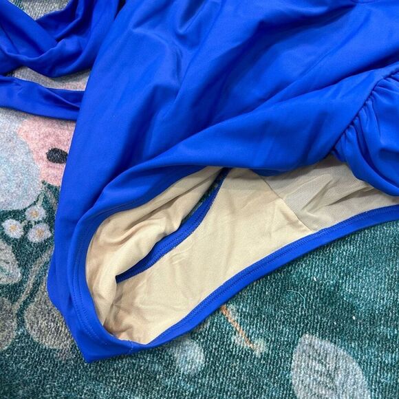 Old Navy Bathing Suit 1X Wrap-Front Secret-Slim Tie-Back Swimsuit One Piece NWT - Picture 9 of 14